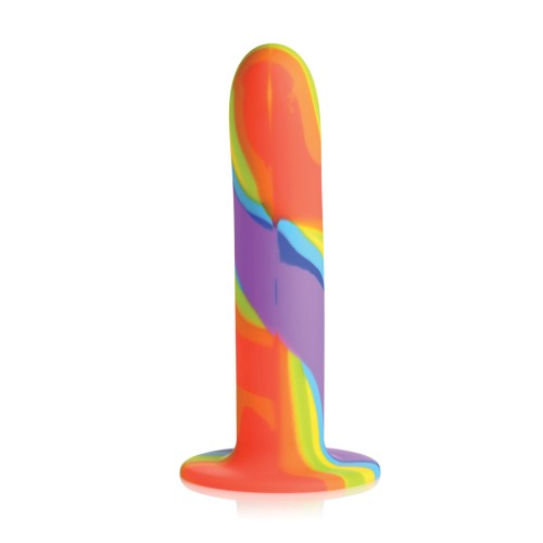 Curve Toys Simply Sweet Rainbow Silicone Dildo