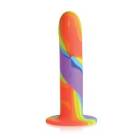 Curve Toys Simply Sweet Rainbow Silicone Dildo