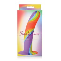 Dildo Silicón Curve Toys Simply Sweet Arcoíris