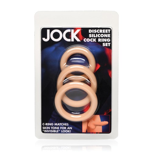 Curve Toys Jock Silicone Cock Ring Set of 3 - Light