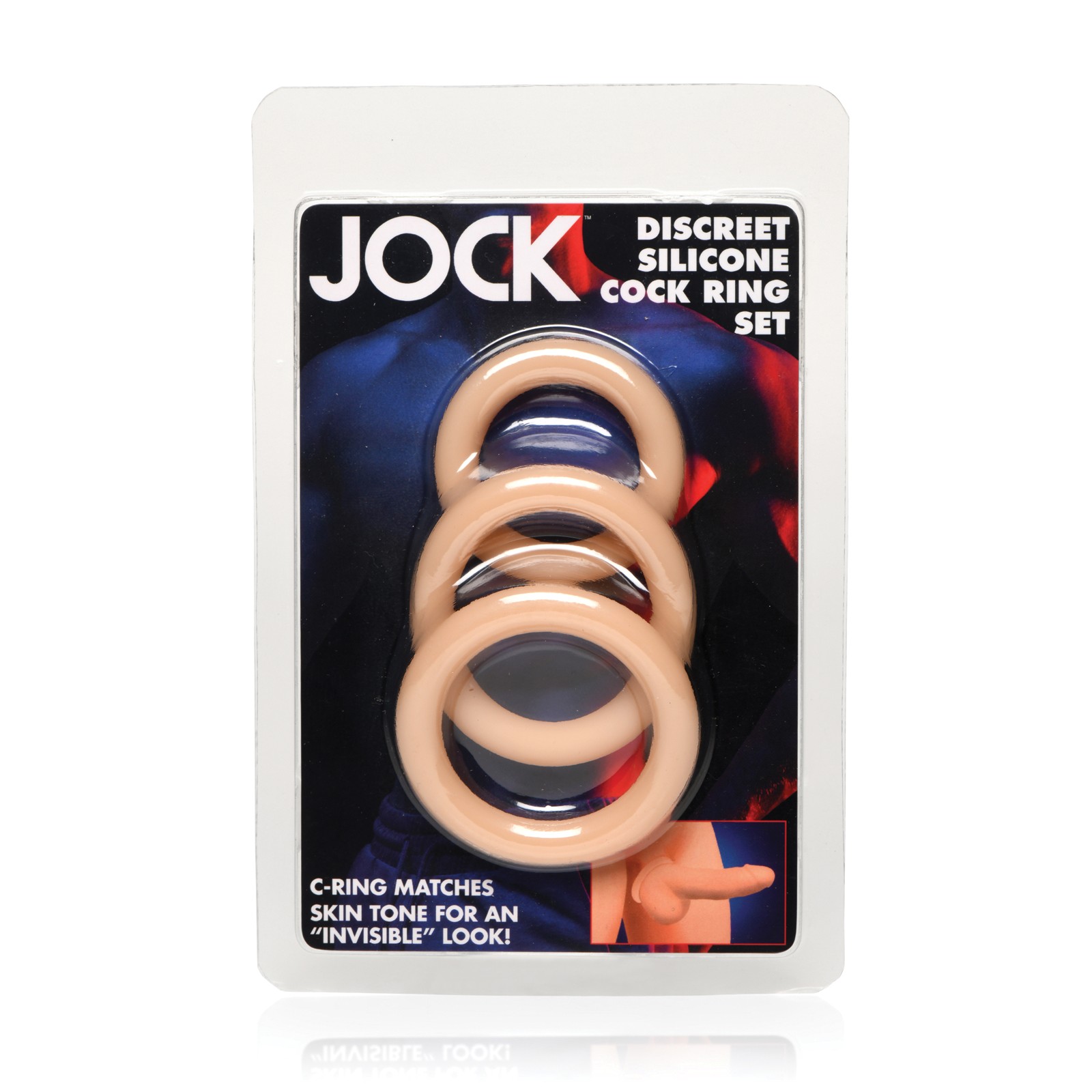 Curve Toys Jock Silicone Cock Ring Set of 3 - Light