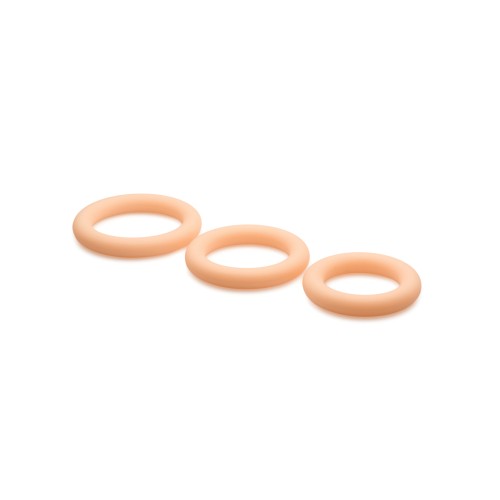 Curve Toys Jock Silicone Cock Ring Set of 3 - Light