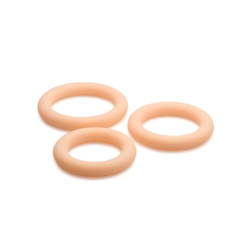 Curve Toys Jock Silicone Cock Ring Set of 3 - Light