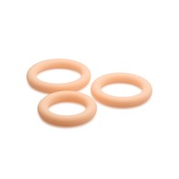 Curve Toys Jock Silicone Cock Ring Set of 3 - Light