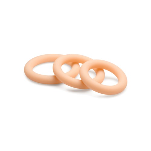 Curve Toys Jock Silicone Cock Ring Set of 3 - Light