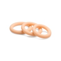 Curve Toys Jock Silicone Cock Ring Set of 3 - Light