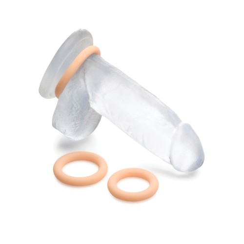 Curve Toys Jock Silicone Cock Ring Set of 3 - Light