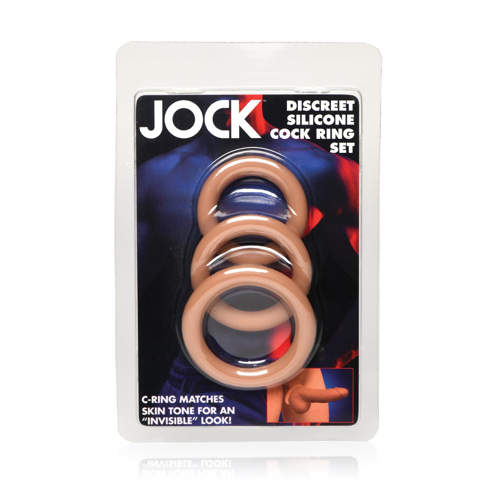 Curve Toys Jock Silicone Cock Ring Set of 3 - Medium