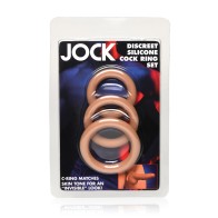 Curve Toys Jock Silicone Cock Ring Set of 3 - Medium