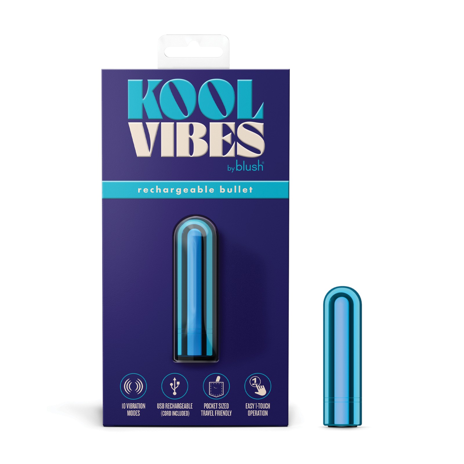 Blush Kool Vibes Mini Rechargeable Bullet Blueberry