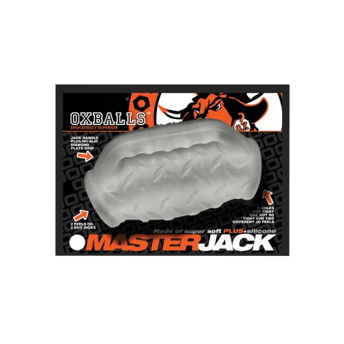 Stroker de Doble Penetración Oxballs MasterJack - Clear Ice