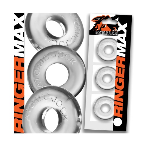 Pack de 3 Anillos para el Pene Oxballs Ringer Max - Transparente