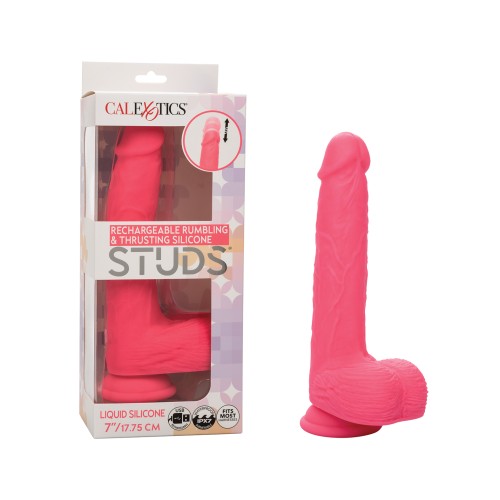 Silicone Studs Rechargeable Rumbling Vibrator for Intense Pleasure