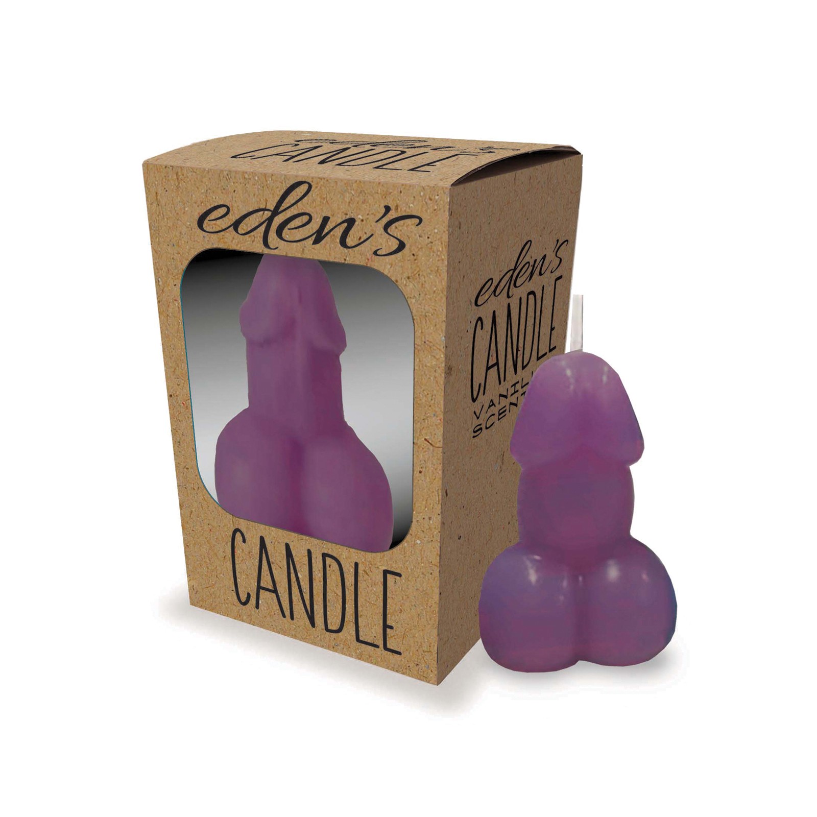 Eden's Purple Vanilla Penis Candle