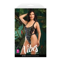 Vibes Eat Me Flash Reactive Bodysuit Black S/M