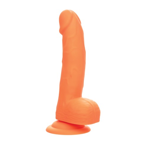 Dildo de Silicona Neon de 6" - Naranja