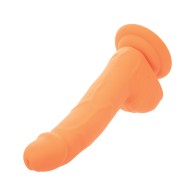 Dildo de Silicona Neon de 6" - Naranja