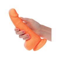 Dildo de Silicona Neon de 6" - Naranja