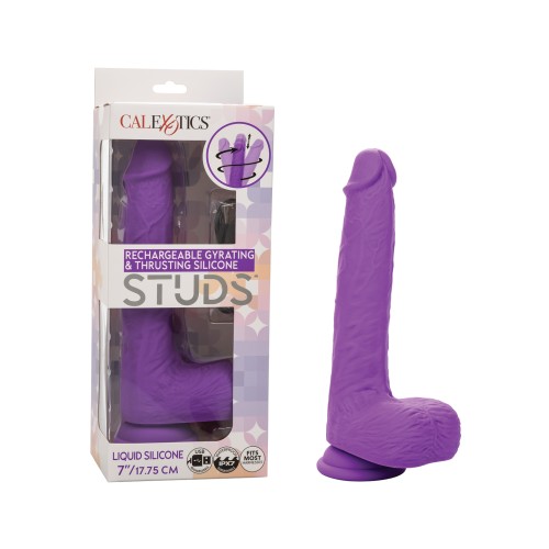 Rechargeable Gyrating & Thrusting Silicone Studs