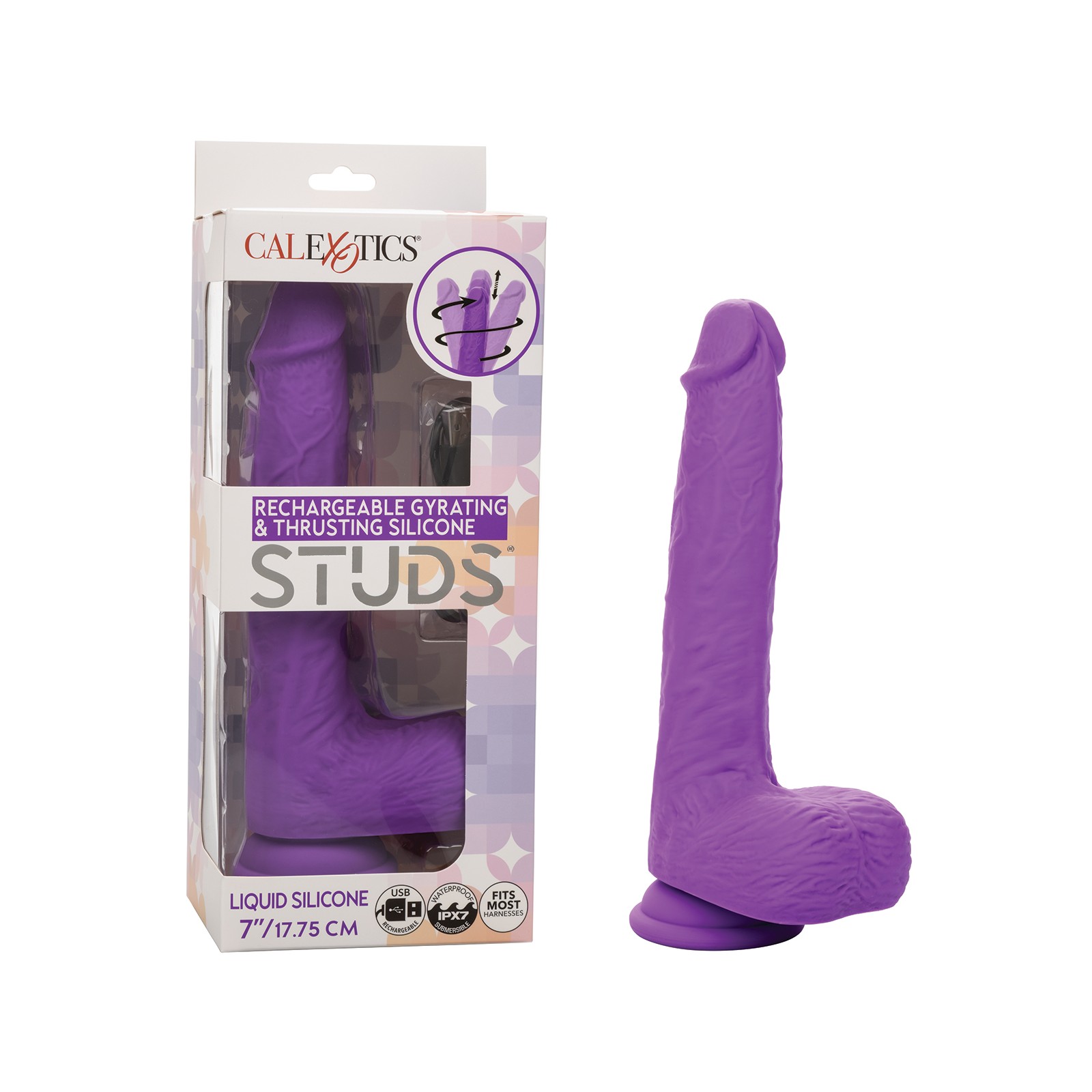 Rechargeable Gyrating & Thrusting Silicone Studs