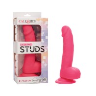 Dildo Neon de Siliconas Studs de 6" Rosa