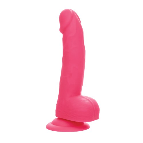 Dildo Neon de Siliconas Studs de 6" Rosa