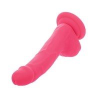 Dildo Neon de Siliconas Studs de 6" Rosa