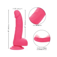 Dildo Neon de Siliconas Studs de 6" Rosa