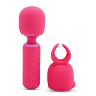 Nu Sensuelle Harlow Mini Wand with Masturbator Attachment - Pink