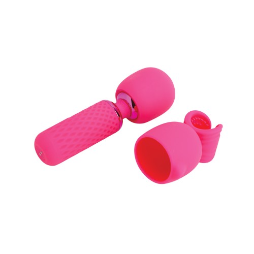 Nu Sensuelle Harlow Mini Wand with Masturbator Attachment - Pink