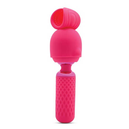 Nu Sensuelle Harlow Mini Wand with Masturbator Attachment - Pink