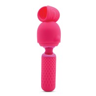 Nu Sensuelle Harlow Mini Wand with Masturbator Attachment - Pink