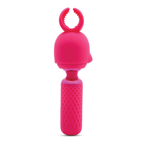 Nu Sensuelle Harlow Mini Wand with Masturbator Attachment - Pink