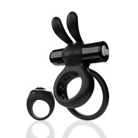 Screaming O Ohare Remote Controlled Vibrating Ring Black - Shared Pleasure