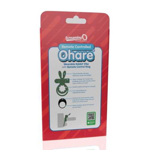 Screaming O Ohare Remote Controlled Vibrating Ring - Green