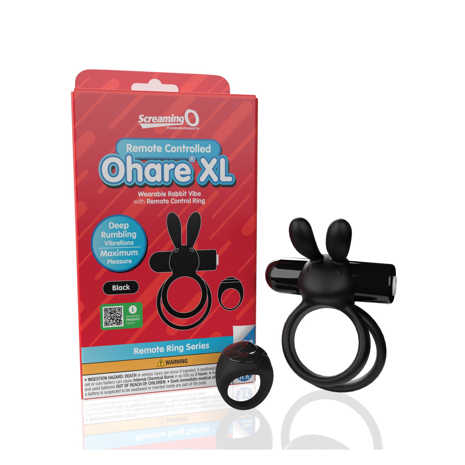 Screaming O Ohare XL Remote Control Vibrating Ring for Couples