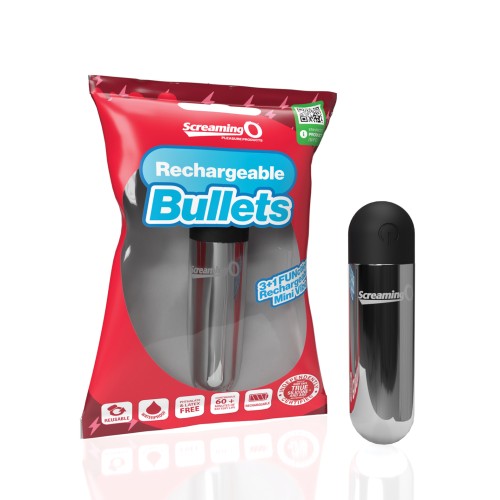 Screaming O Bullet Vibrador Recargable Plata