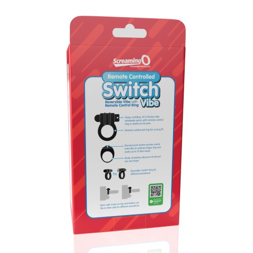 Anillo Vibrante Control Remoto Switch Negro