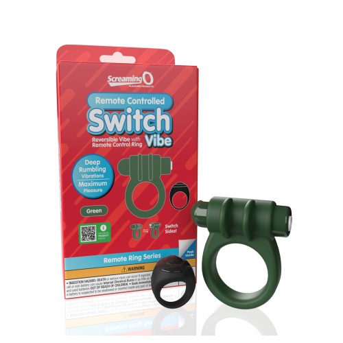 Screaming O Switch Remote Controlled Vibrating Ring Green