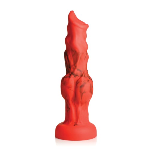 Creature Cocks Fire Hound Large Silicone Dildo - Red