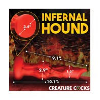 Creature Cocks Fire Hound Large Silicone Dildo - Red