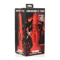 Creature Cocks Fire Hound Silicone Dildo - Medium Red