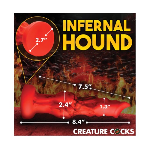 Creature Cocks Fire Hound Silicone Dildo - Medium Red