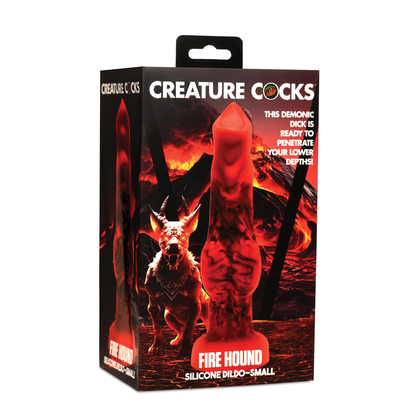 Creature Cocks Fire Hound Silicone Dildo - Small Red