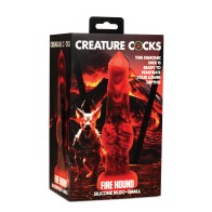 Dildo Creature Cocks Fire Hound de Silicona - Rojo Pequeño