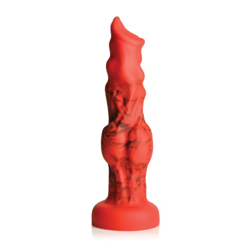 Dildo Creature Cocks Fire Hound de Silicona - Rojo Pequeño