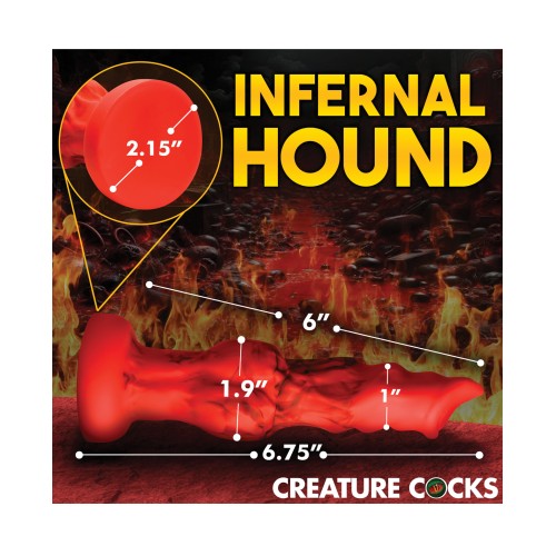 Dildo Creature Cocks Fire Hound de Silicona - Rojo Pequeño