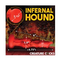 Dildo Creature Cocks Fire Hound de Silicona - Rojo Pequeño