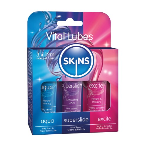 Lubricantes Vitales Skins Paquete de 3