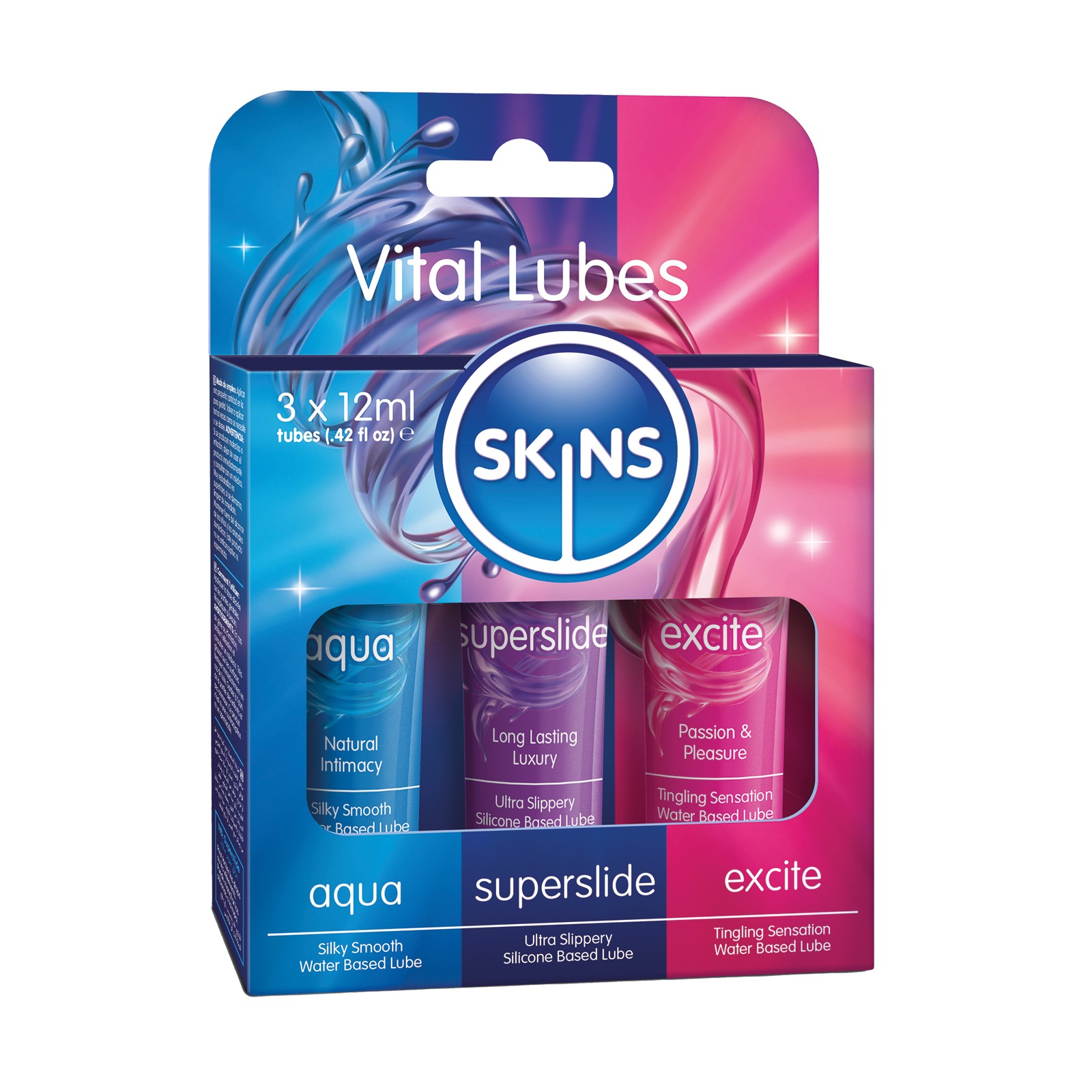 Lubricantes Vitales Skins Paquete de 3